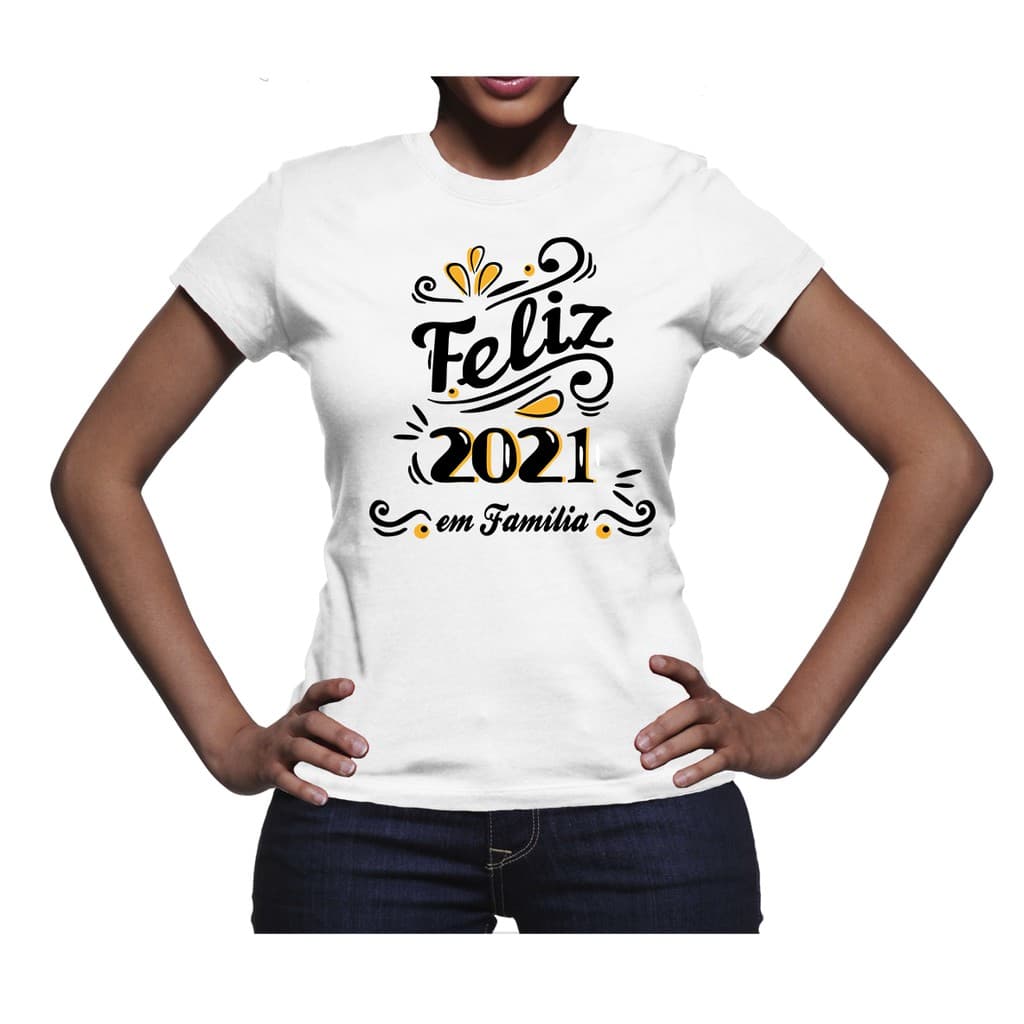 Kit Camisetas Feliz 2026 Em Família Masculina E Feminina 2026