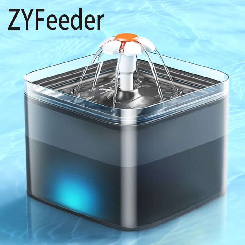 2L Zyfeder Fonte De Água Do Gato Automático Filtro Interior LED Beber Para De Dispensador Gatos De Estimação Alimentador Filtros promocionais spot
