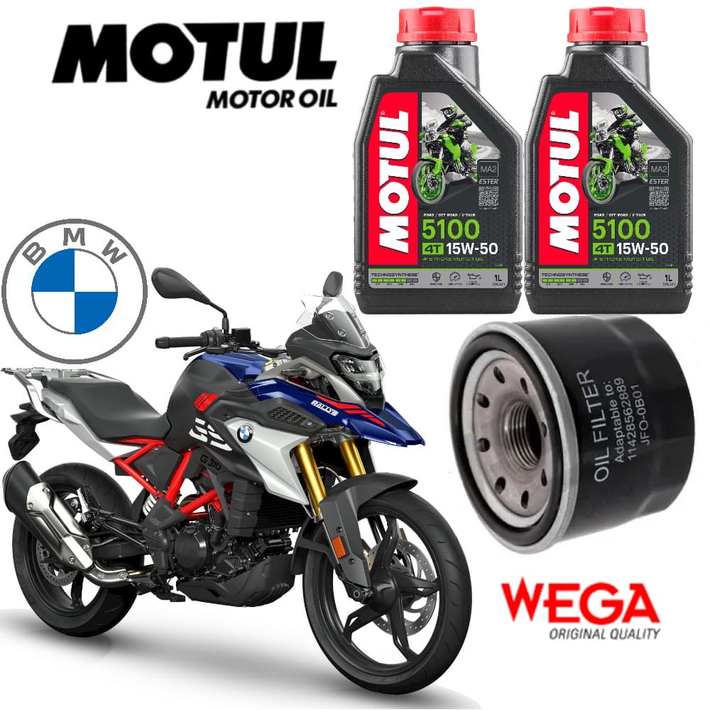 Motul 5100 15w50 Semissintético Kit Troca de Óleo BMW G 310 GS G 310 R Jfo0b01