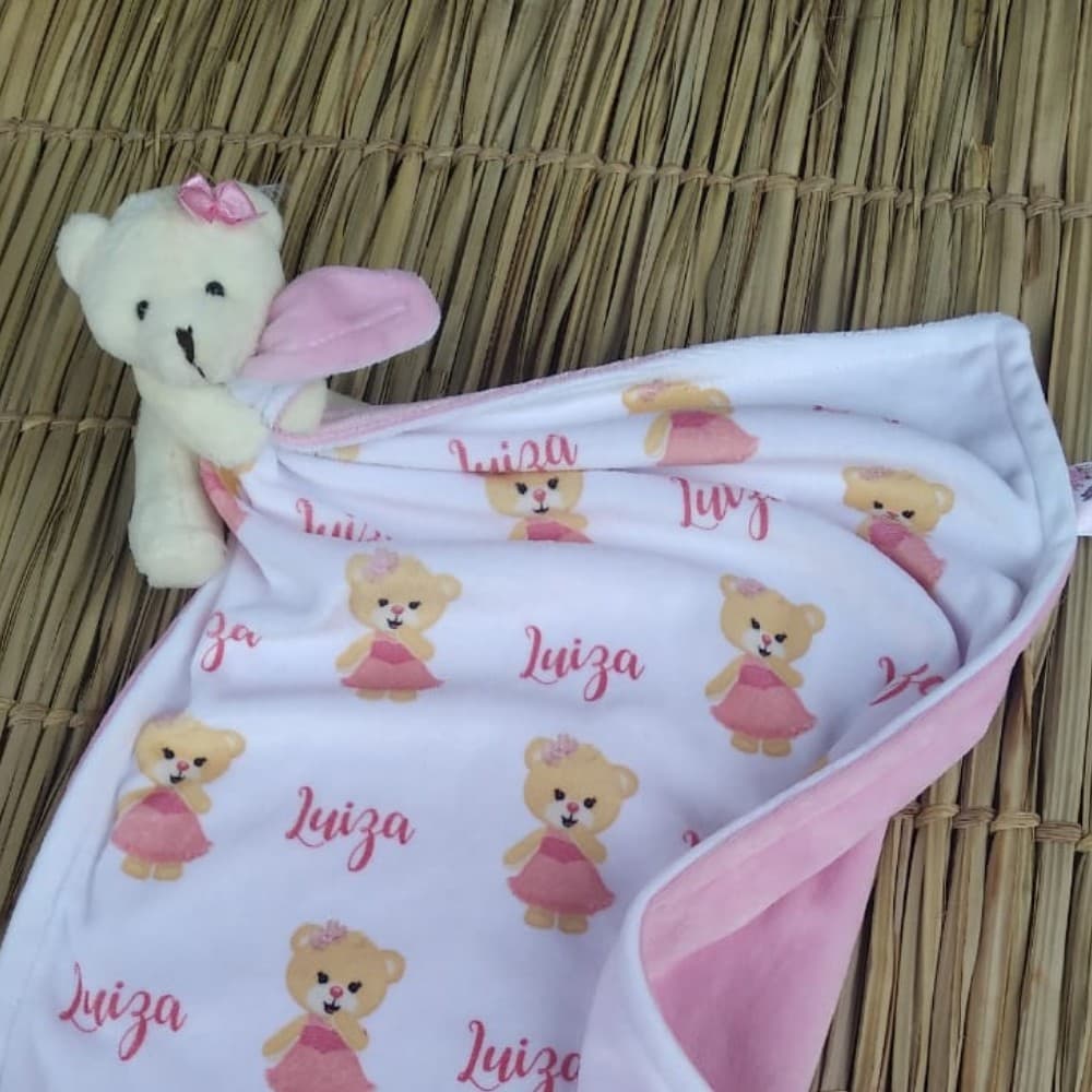 Naninha de bebe personalizada SP com nome varios temas com entrega rapida menino e menina paninho para bebe dormir sono tranquilo envio mais rápido