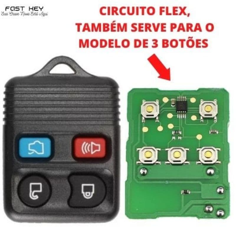 Controle Alarme Ford Fiesta KA Ecosport Ranger Completo + Bateria