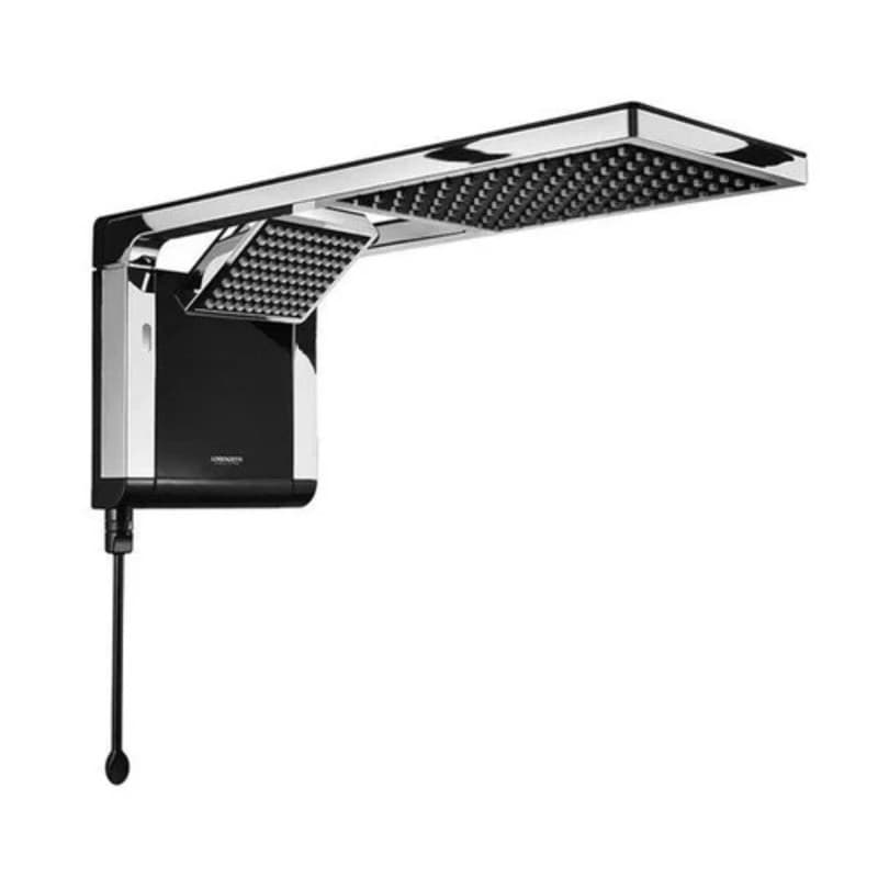 Chuveiro Acqua Duo Flex Preto com Cromado Lorenzetti P/ Aquecedor A Gás 6800w 220v