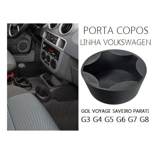 Borracha porta copos latas objetos console Linha Volkswagen Gol Voyage Parati Saveiro G3 G4 G5 G6 G7 G8 copo prolongador
