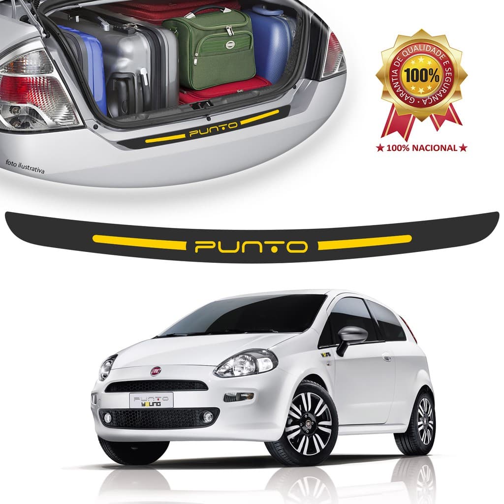 Soleira de Porta Mala Adesivo Protetor Fiat Punto Universal Carro personalizado