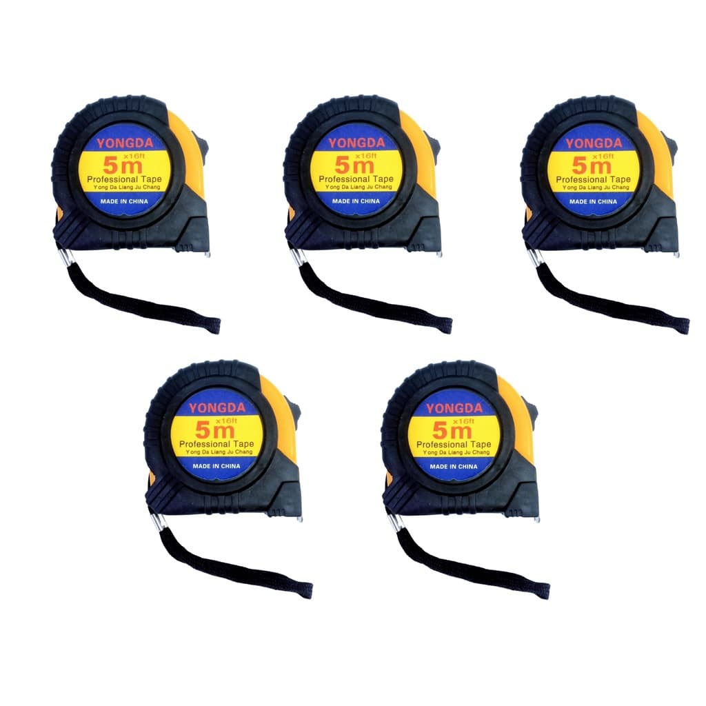 Kit 5 Trenas De Aço 5 metros X 25mm Emborrachada Com Trava
