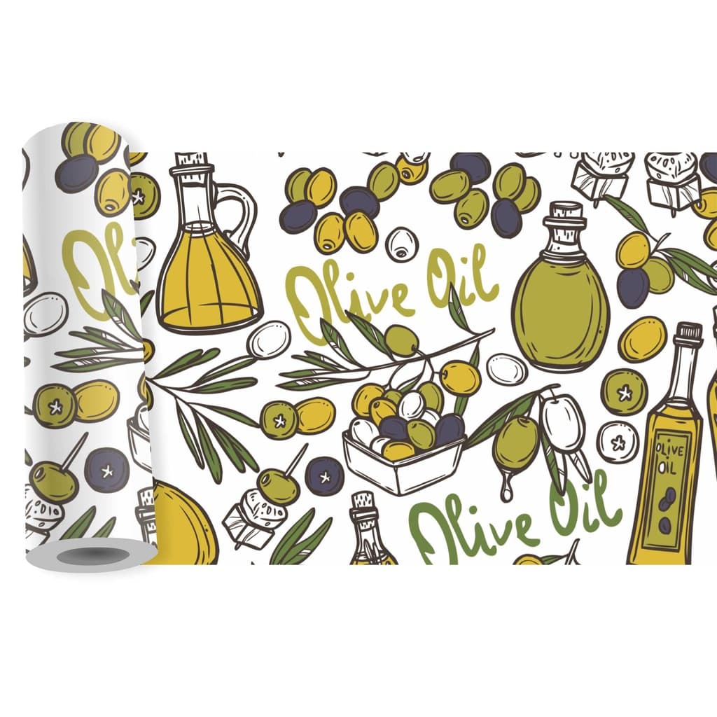 Adesivo Faixa Border Cozinha Azeite de Oliva Azeitonas kit com 5 unidades B202