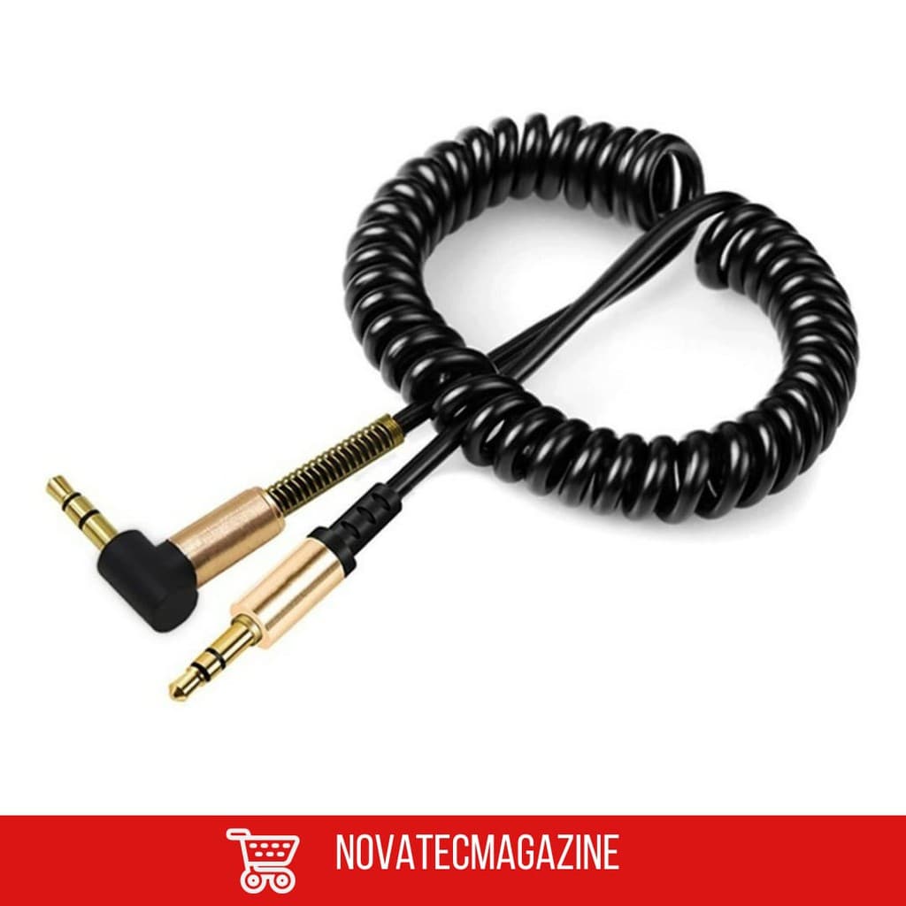 Cabo Auxiliar P2  P2 Stereo MP3 Áudio Tablet Celular sanfonado espiral