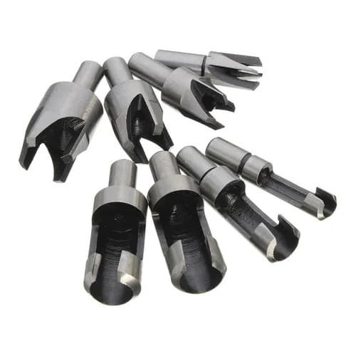 Kit 04 Brocas P/ Cavilhas + 4 Cortadores Tapa Furos