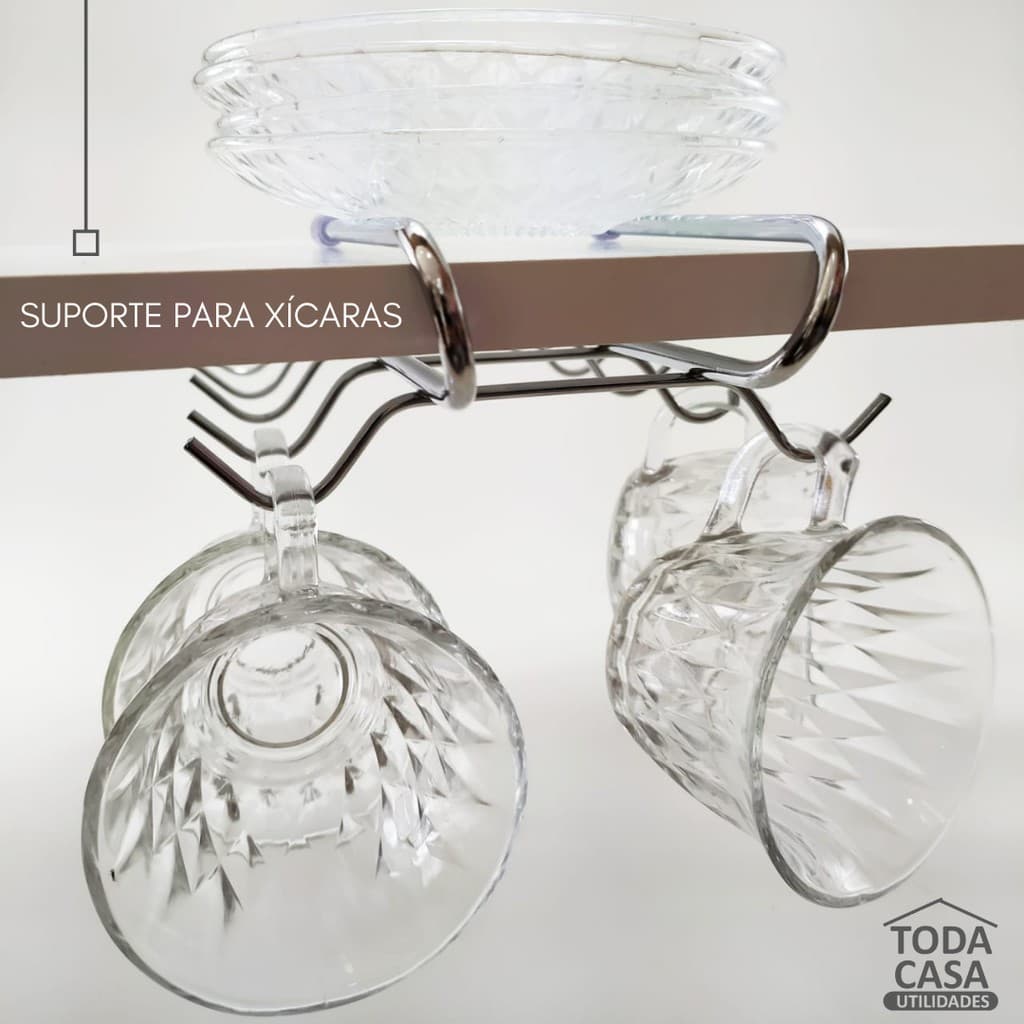 Suporte Para Xícaras de Café Organizador de Armário