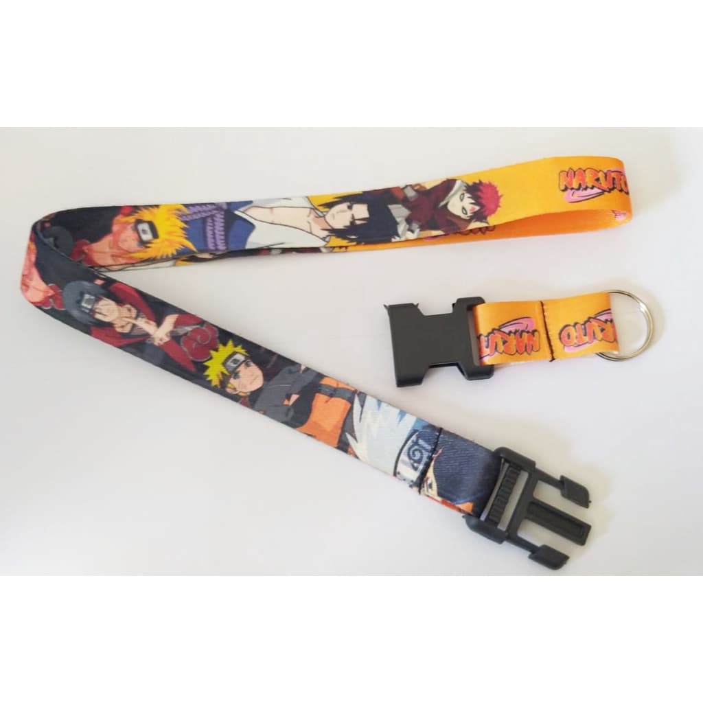 Chaveiro Cordão Moto Pescoço Fecho Engate Rápido Naruto Teens