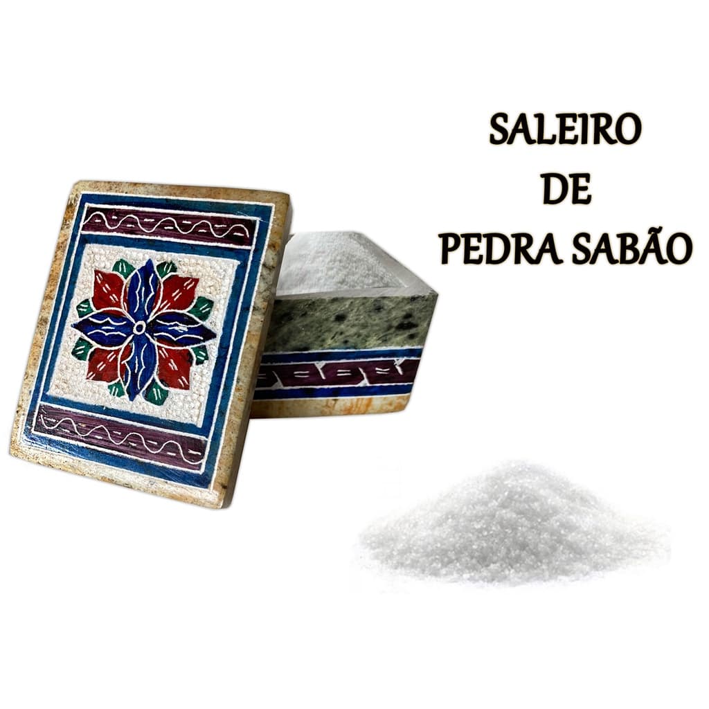 Saleiro De Pedra Sabão Decorado