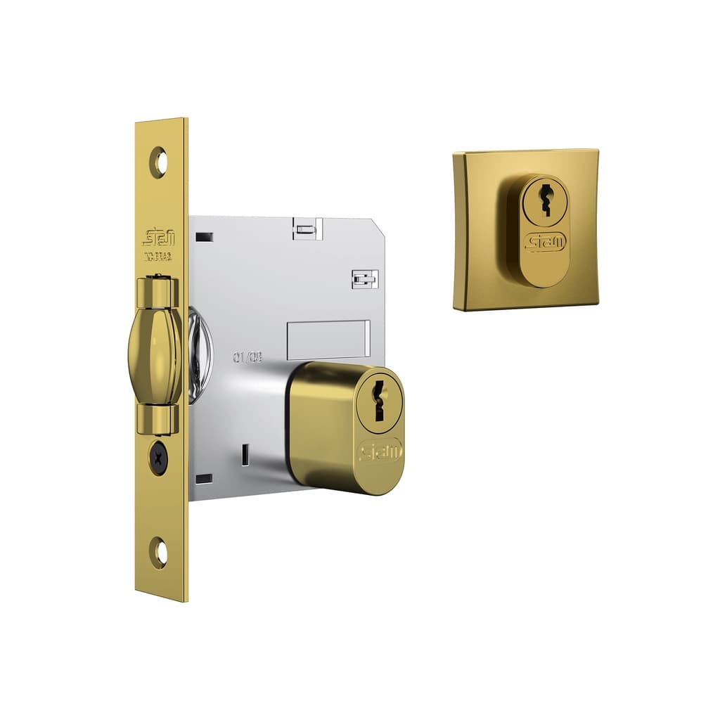 Fechadura Externa Rolete Porta Pivotante 1005 Gold Stam