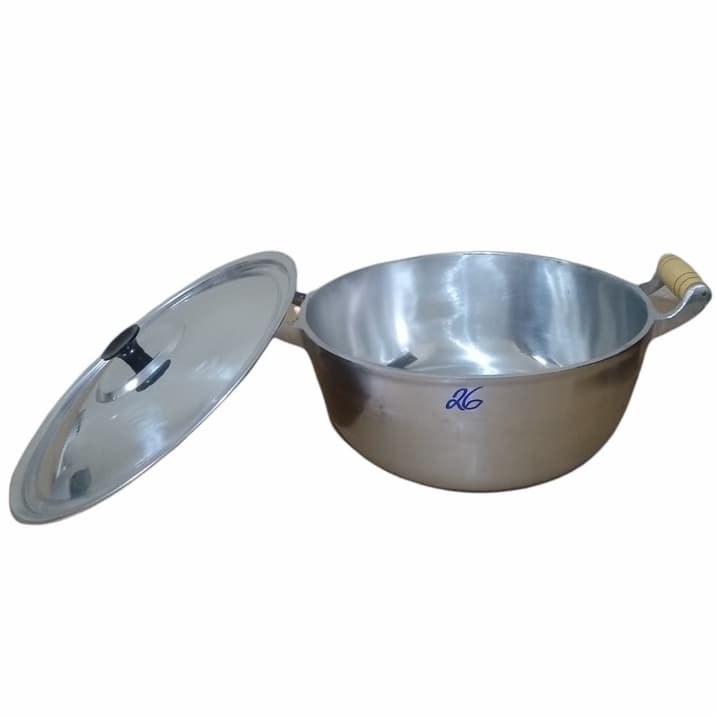 Panela de Alumínio Batido Fundido Grosso 5L Caçarola 26