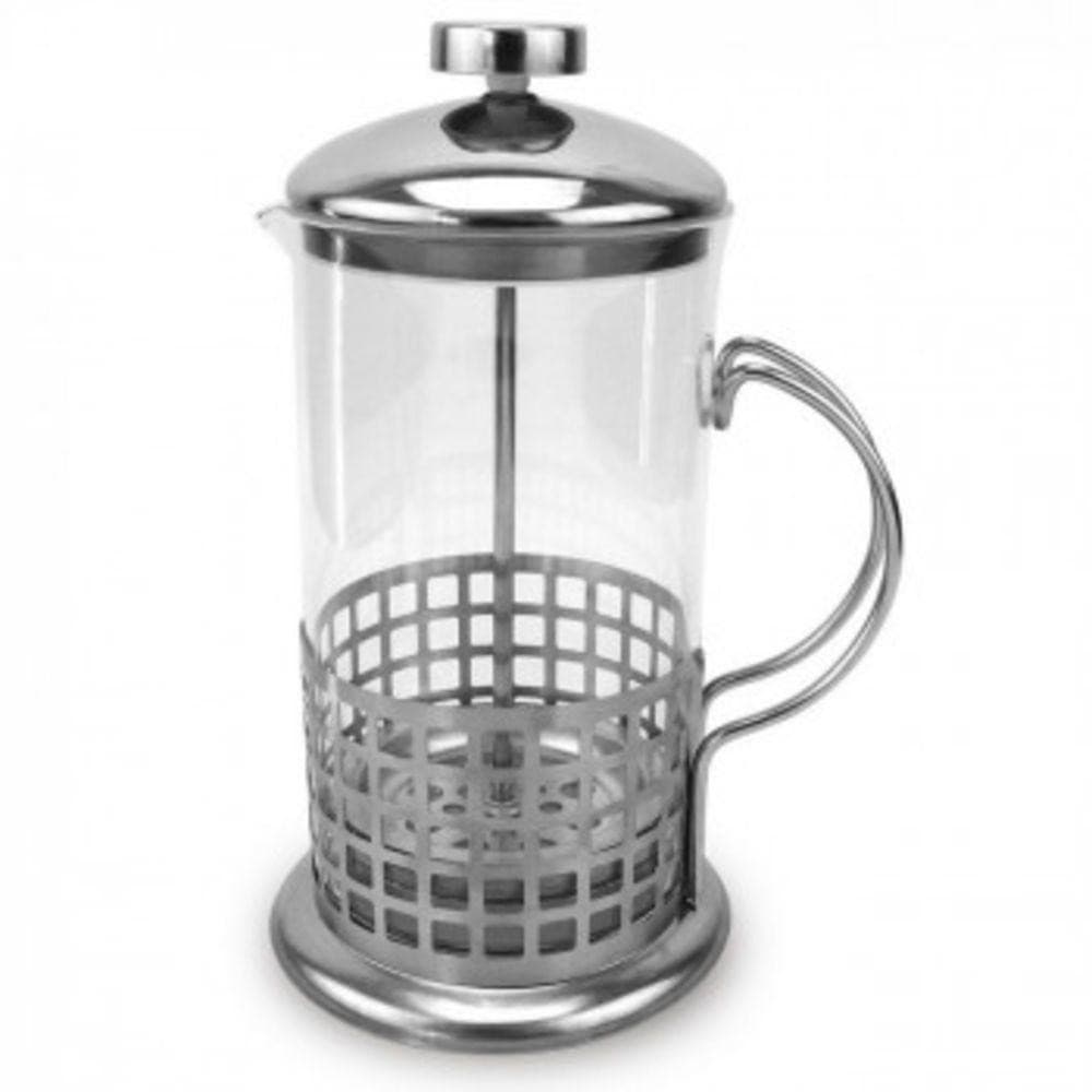 Cafeteira PRENSA FRANCESA Café Chá Leite Cremeira Cremoso 800ml Vidro Inox 7 xicaras