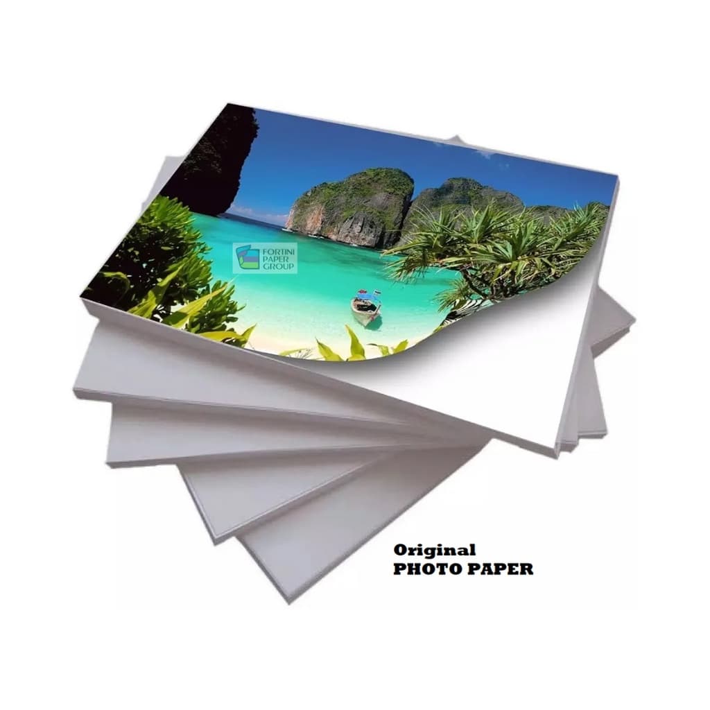 100 folhas Papel Fotográfico Adesivo Glossy 80g A5 a Prova d'água (210 x 148mm = 1/2 folha A4)