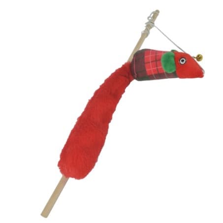 Brinquedo pet Varinha Para Gato Com Guizo e Pelúcia Com Catnip