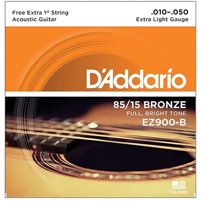 Encordoamento Violão Aço Daddario 010 + 1º Mi Extra EZ900-B