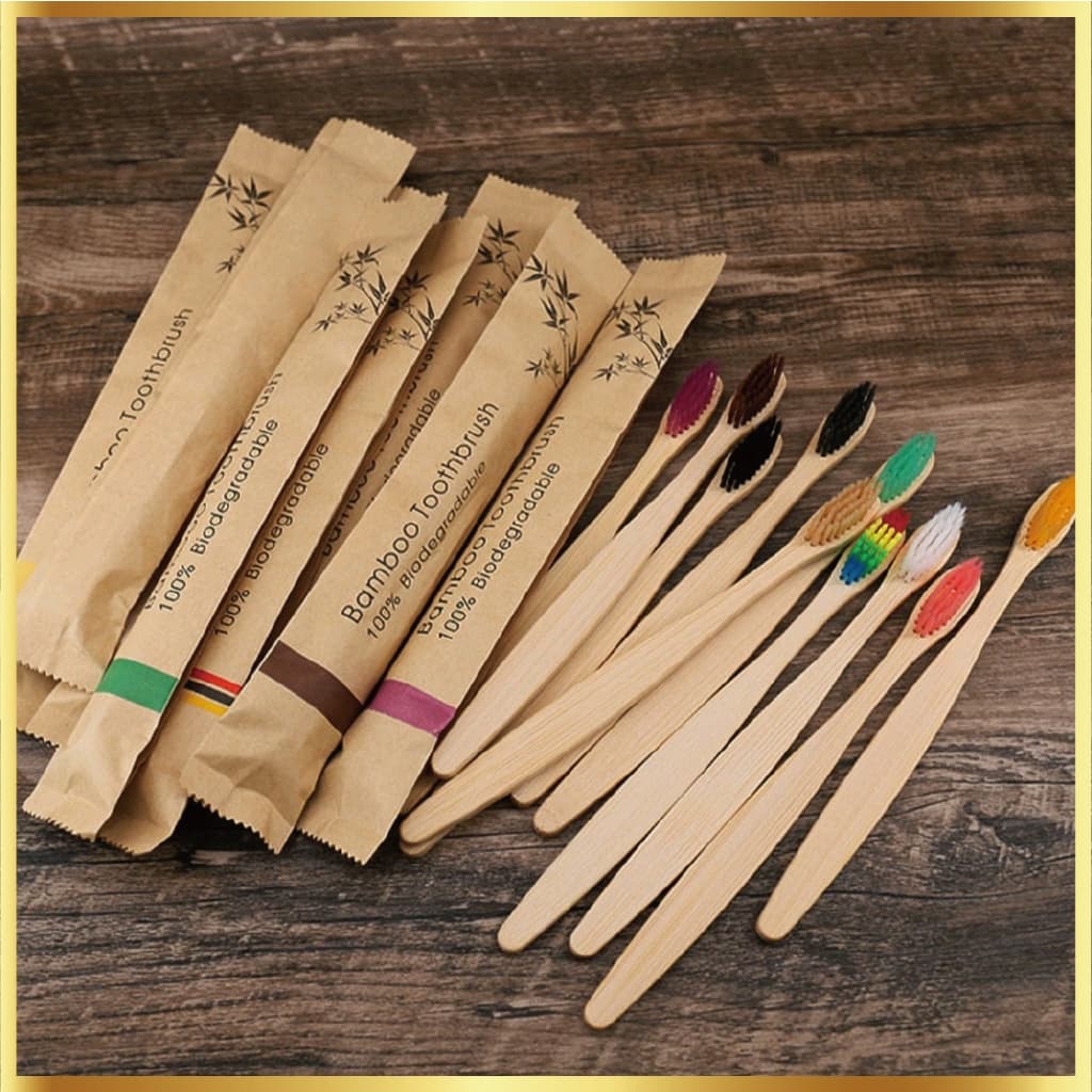 Escova De Dentes De Bambu Caliope | Cerdas Finas Peça Única 5 Opções De Cores