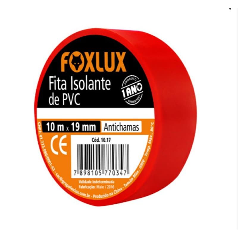 Fita Isolante colorida 10MT - Foxlux