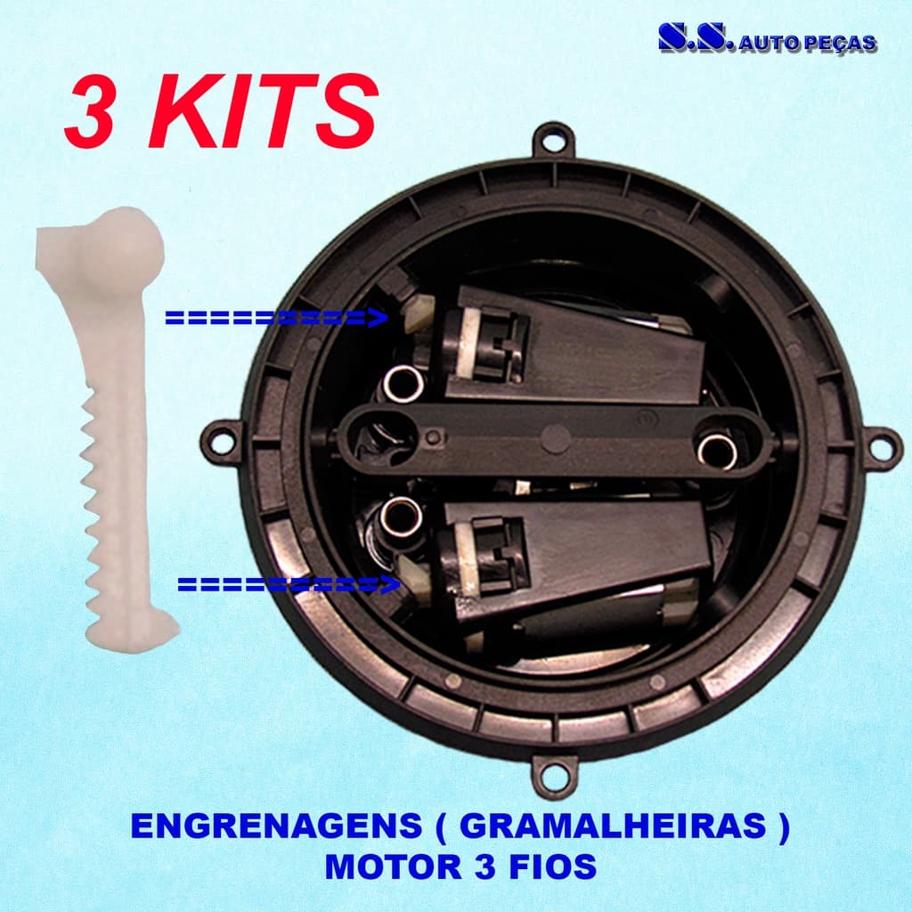 Reparo Engrenagem Motor Retrovisor 3 Fios 03 Pares