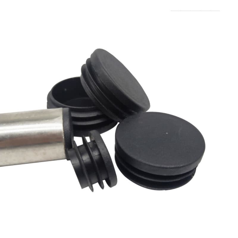 4 Pçs Preto Redondo Plástico Tampa Final Tubo Inserções Plug Bung Inserção Rolha 10mm-58mm