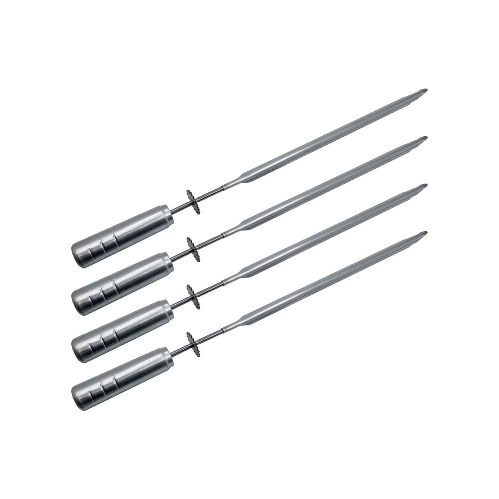 Kit 4 Espetos Espada Inox Para Churrasco