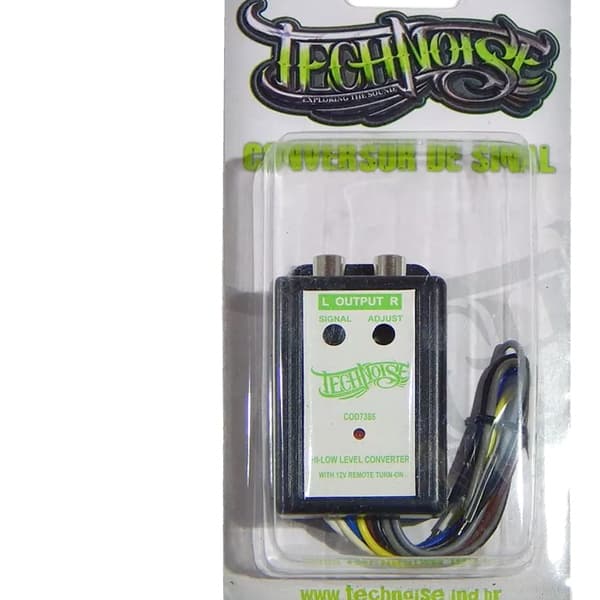 Conversor De Sinal Technoise  Dy  2 Canais - Input 40 Wrms  Output 2 V Som Automotivo