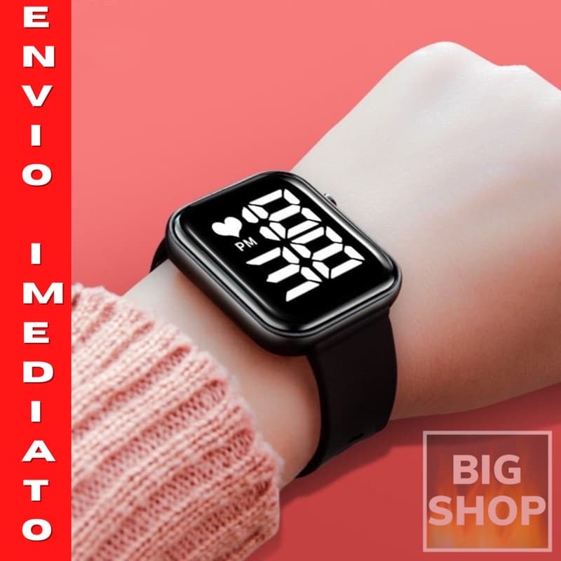 Relógio Feminino Digital MI LED 4 A prova d'água