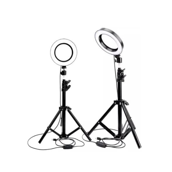 Luz Ring Light 10 Pol Led 3500/5500k Tripé 2,1m+ Suporte/LUZ RING LIGHT 6 POL