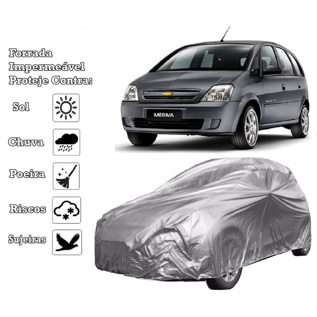 Capa Cobrir Carro Chevrolet Meriva Forrada e 100% Impermeável