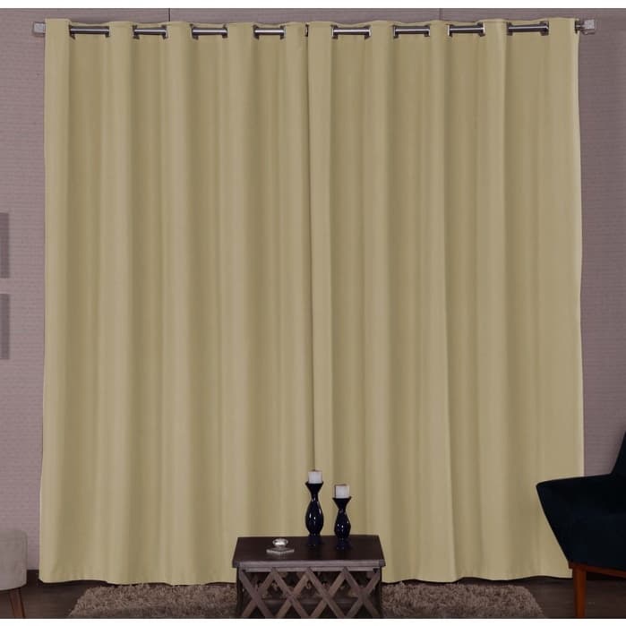 Cortina Blackout Para Sala Quarto e Decoração de Janela Corta Luz 2,70m x 1,70m Tecido Blecaute