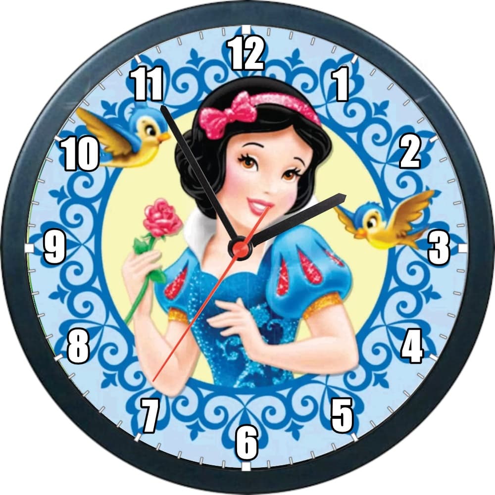 Branca de neve relógio de parede ( grande 25 cm)