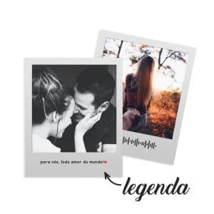 9 Fotos Retrô com legenda 9 x7cm - não desbota