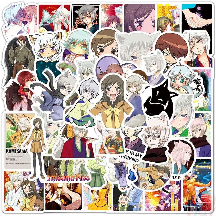 ❉ Adesivos Kamisama Love Série 01 Kiss 50 Pçs/Set Momozono Nanami DIY Moda Mista À Prova D'água Doodle Decalques