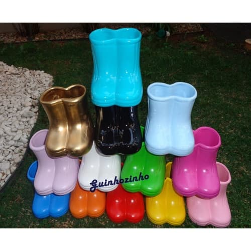 12 Vaso / Vasinho Cerâmica / Galochas /botinhas /botas.