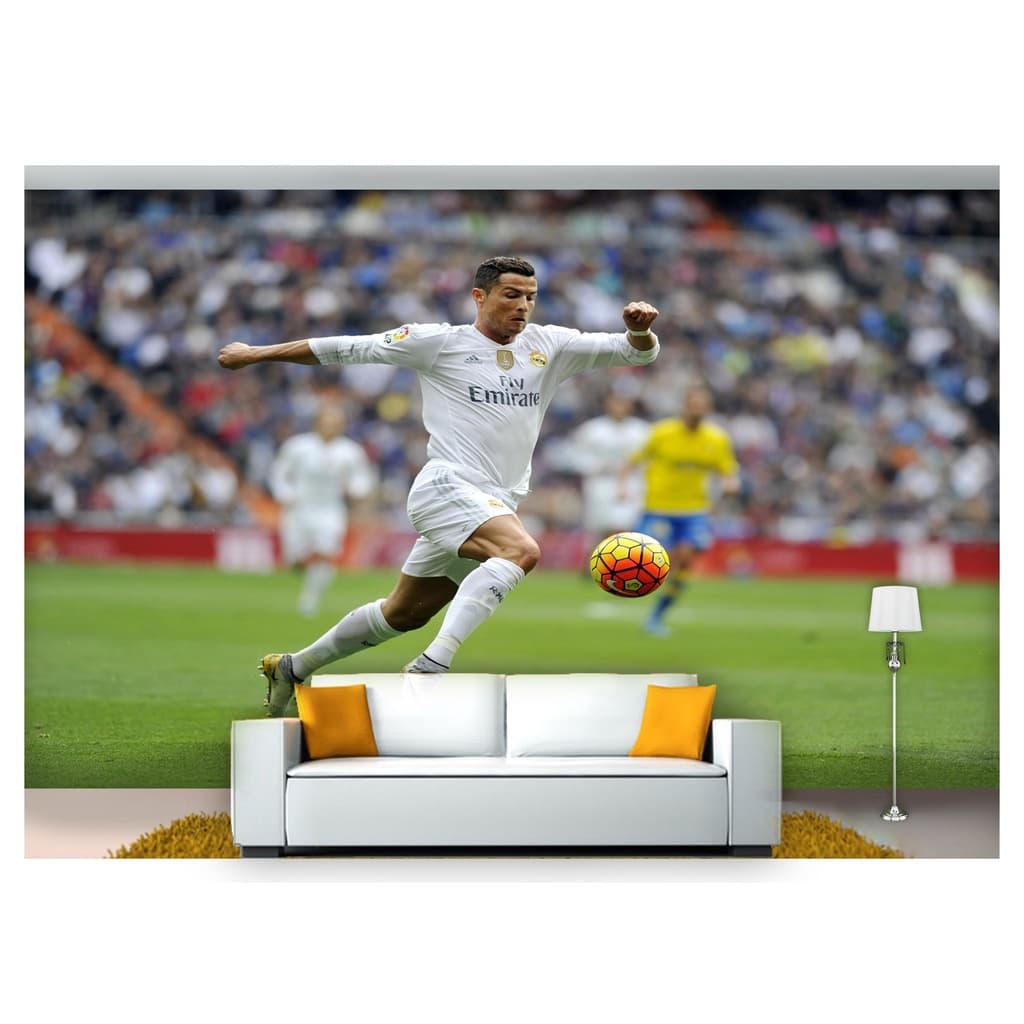 papel de parede Esportes Futebol Bola Campo 3D 10m² SPT18