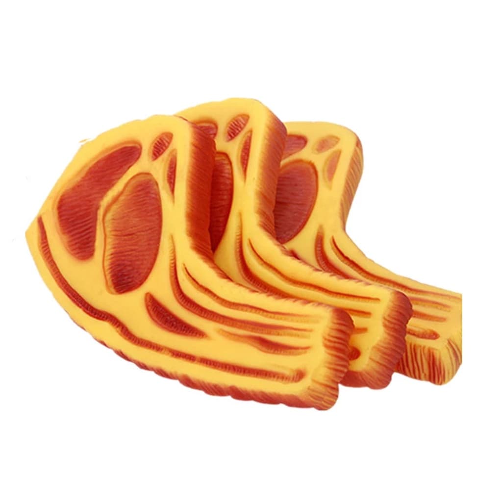BRINQUEDO PARA CACHORRO PET BIFE CARNE DE PLASTICO COM SOM 14,5CM