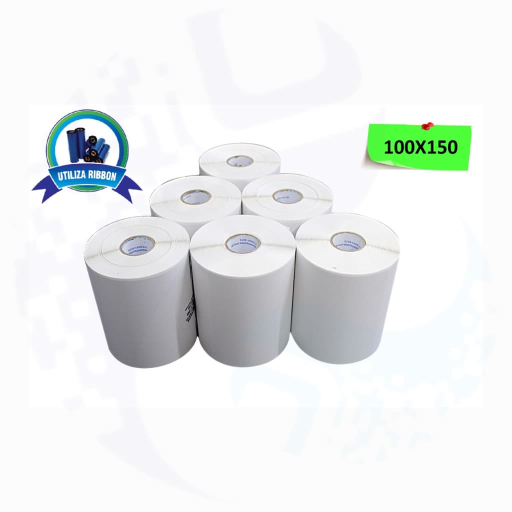 30 Rolos Etiquetas 10x15 Cm  100x150 mm Couche com Serrilhada E-commerce Zebra Elgin Argox