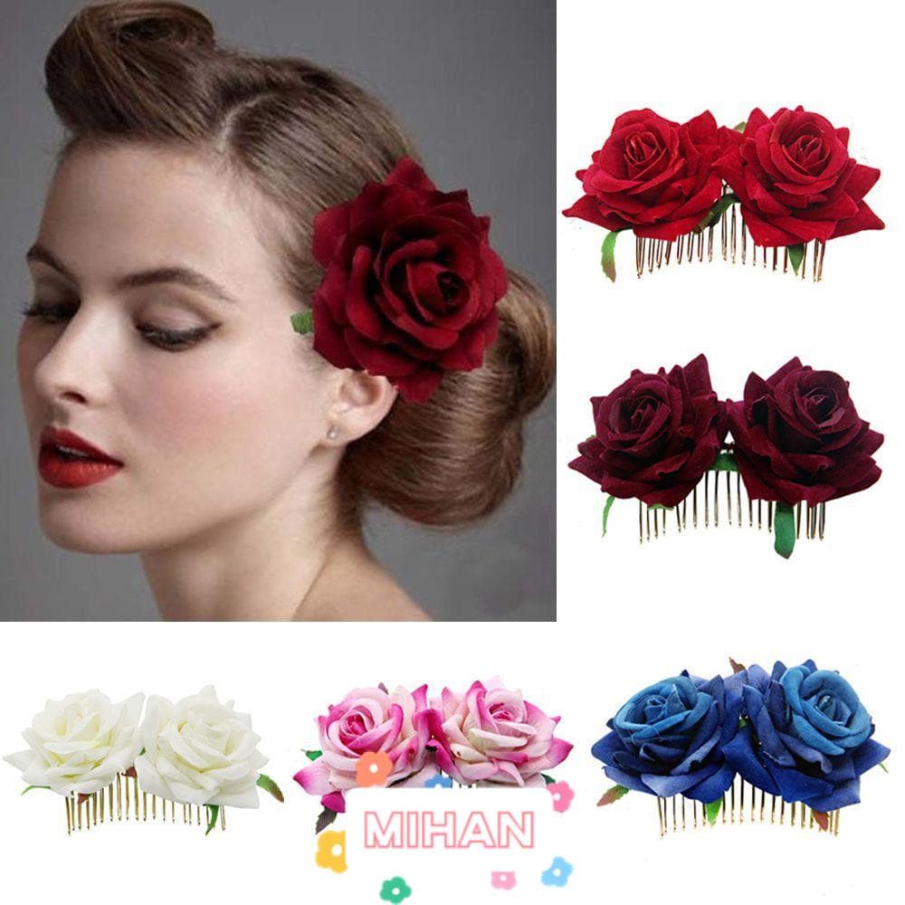 MH-BEAUTY Noiva Flor De Penteado Festa Dama De Honra Feita À Mão Jóias De Cabelo