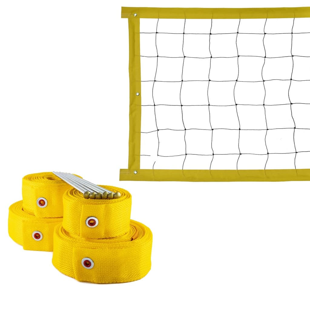 Kit Rede De Vôlei 5 Metros + Marcação Amarela - Evo Sports