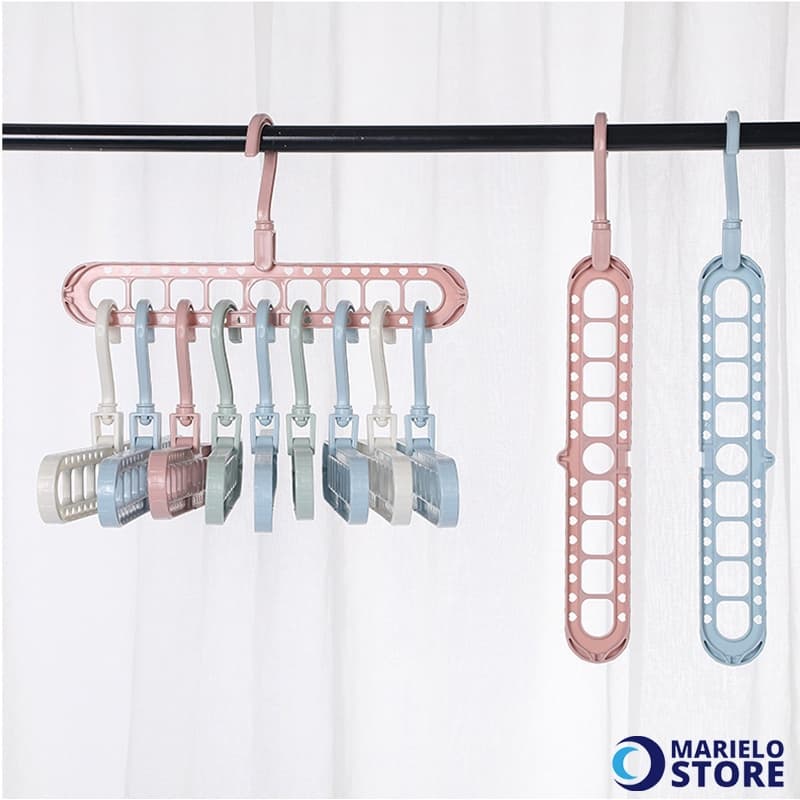 Cabide Magico 9 Furos Multi-dobrável Organizadorcabides de bebê