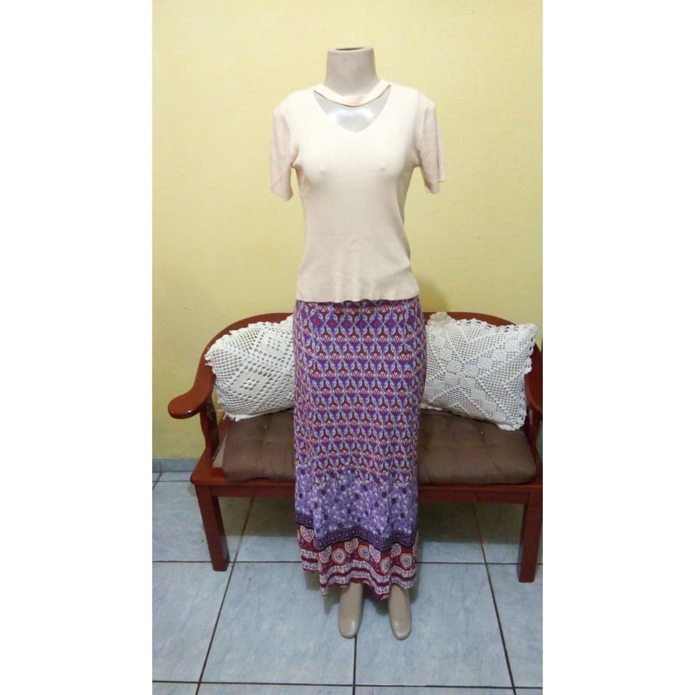 SAIA LONGA    / Midi Lisa /viscose com elastano  -moda evangélica- Saia Lisa-promoção-frete grátis-melhor preço