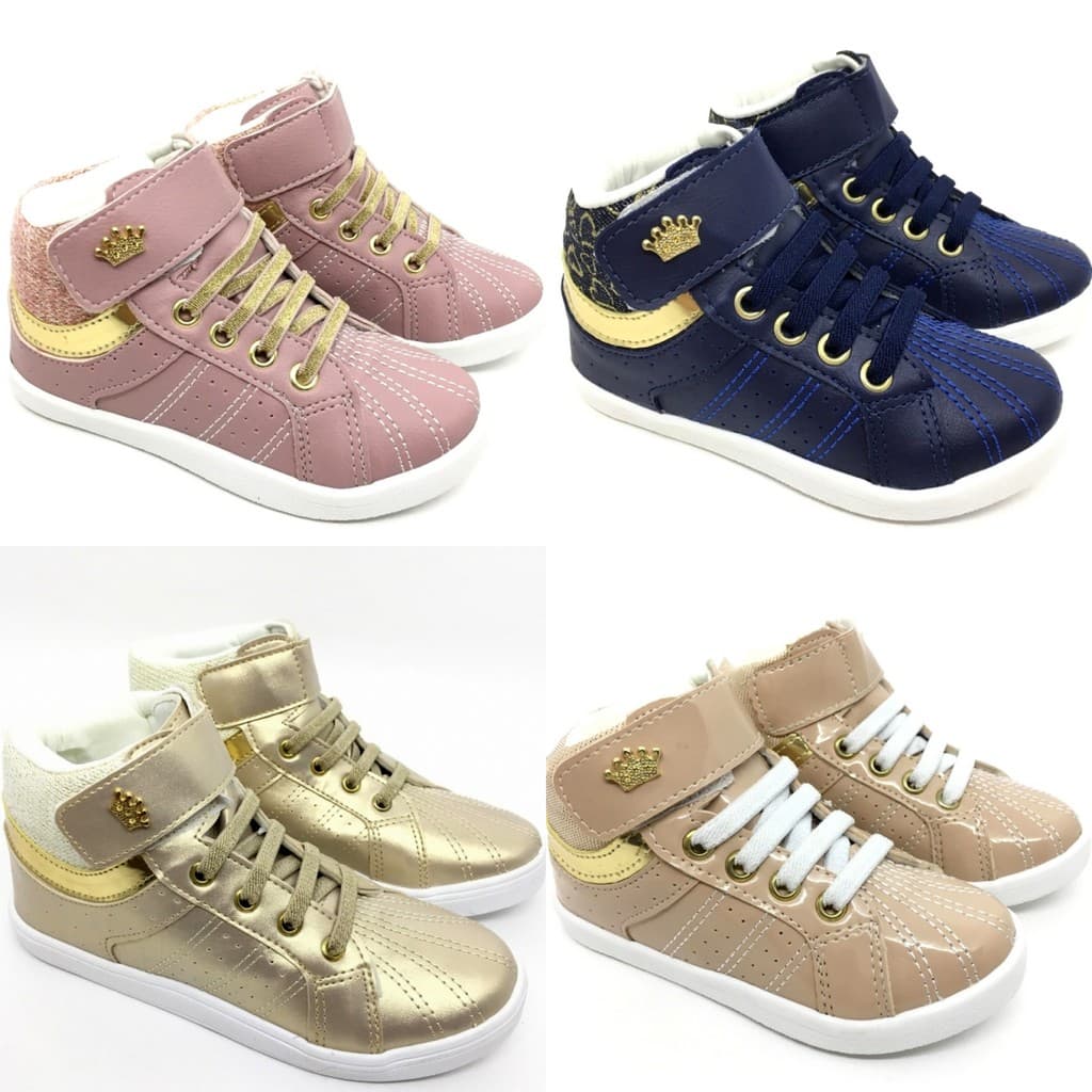 Sneaker Infantil Feminino Tenis Botinha Menina Tenis Sneaker Menina Tenis Infantil