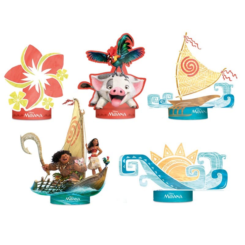 Decoração de Mesa Tema Festa Moana - 5 itens