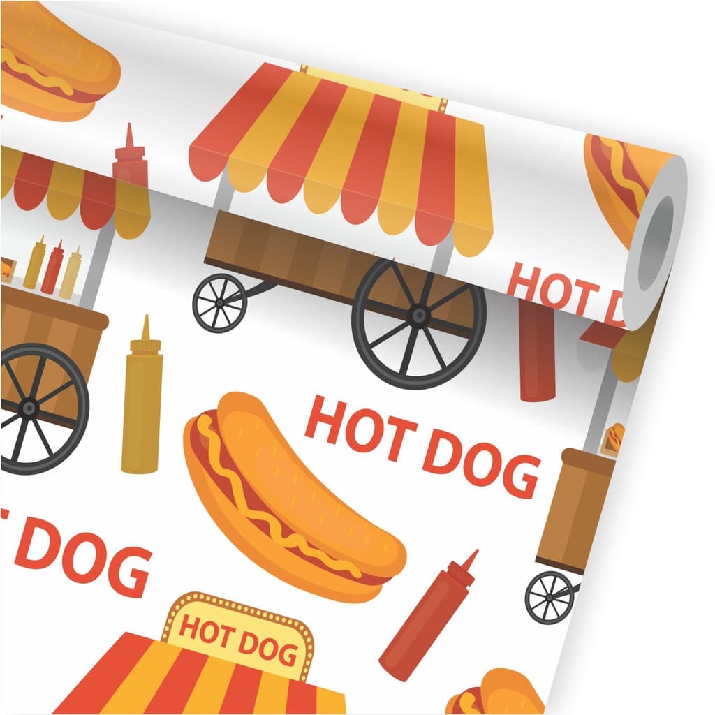Papel De Parede Hot Dog Cachorro Quente Lanchonete A600