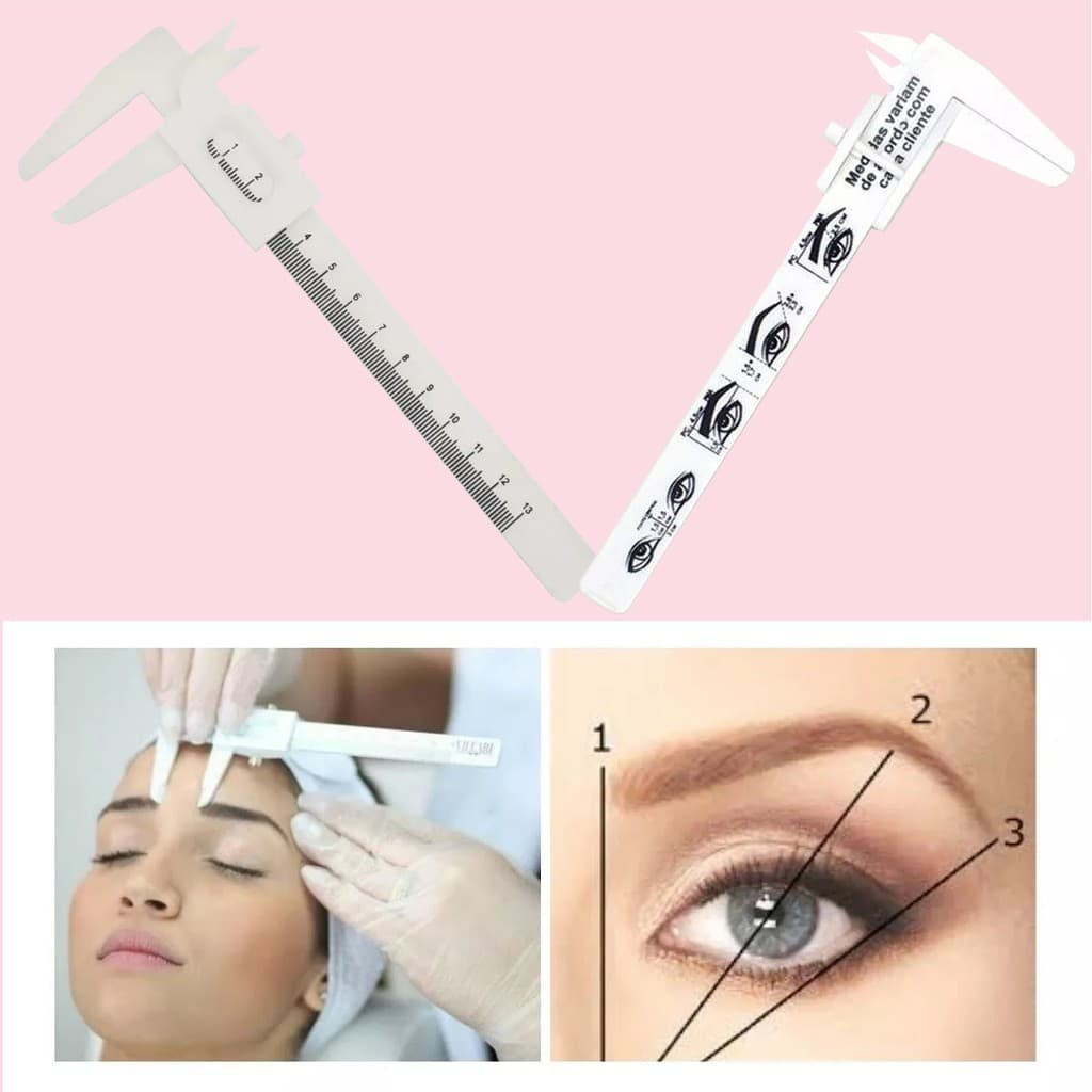 kit 2 Paquímetro Com Trava Design De Sobrancelha Micropigmentação