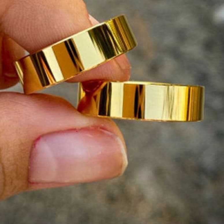 alianças moedas antigas RETA 6mm PROMOÇÃO ler com atenção toda descrição para tamanhos