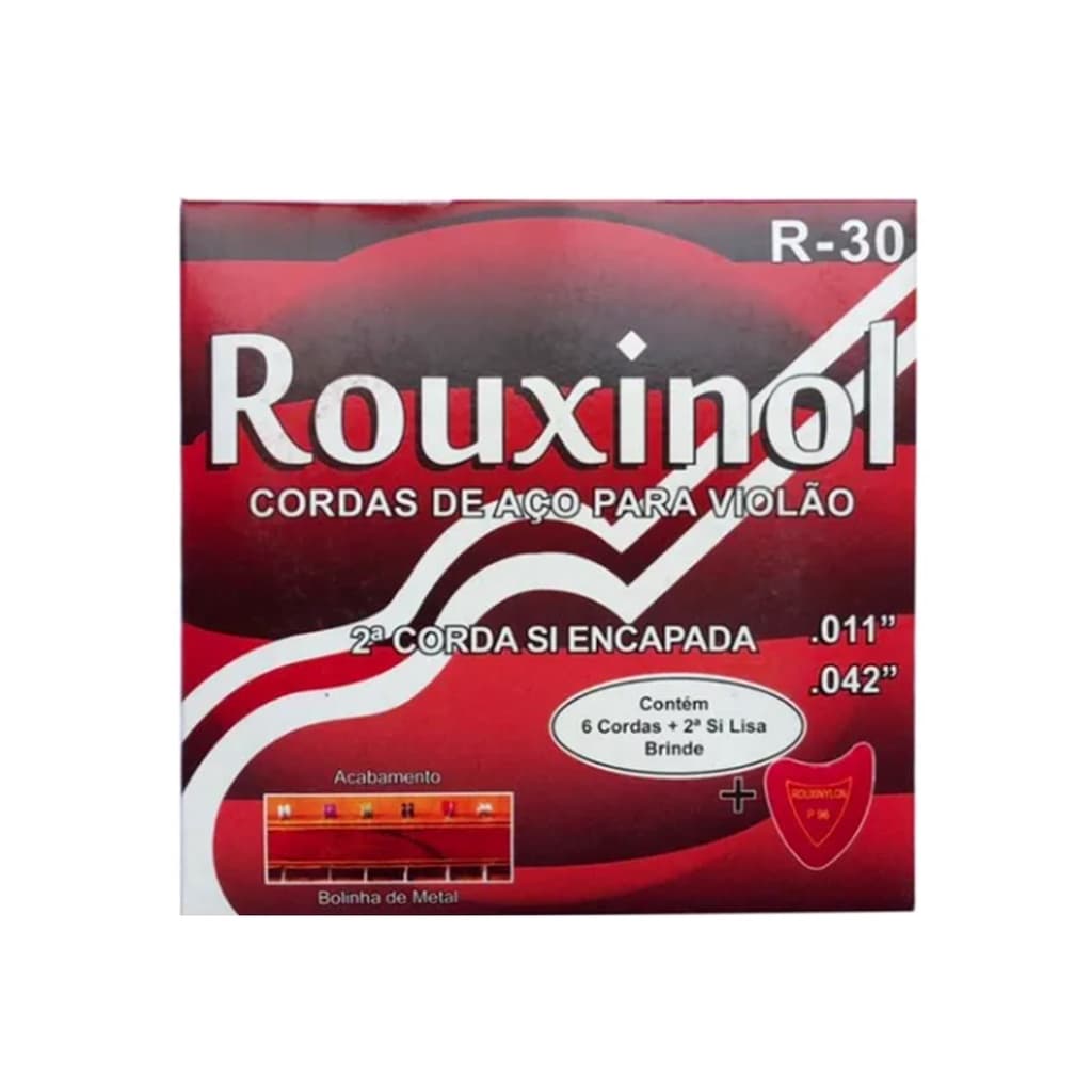 Encordoamento Violão Aço R-30 0.11 Encapada Rouxinol