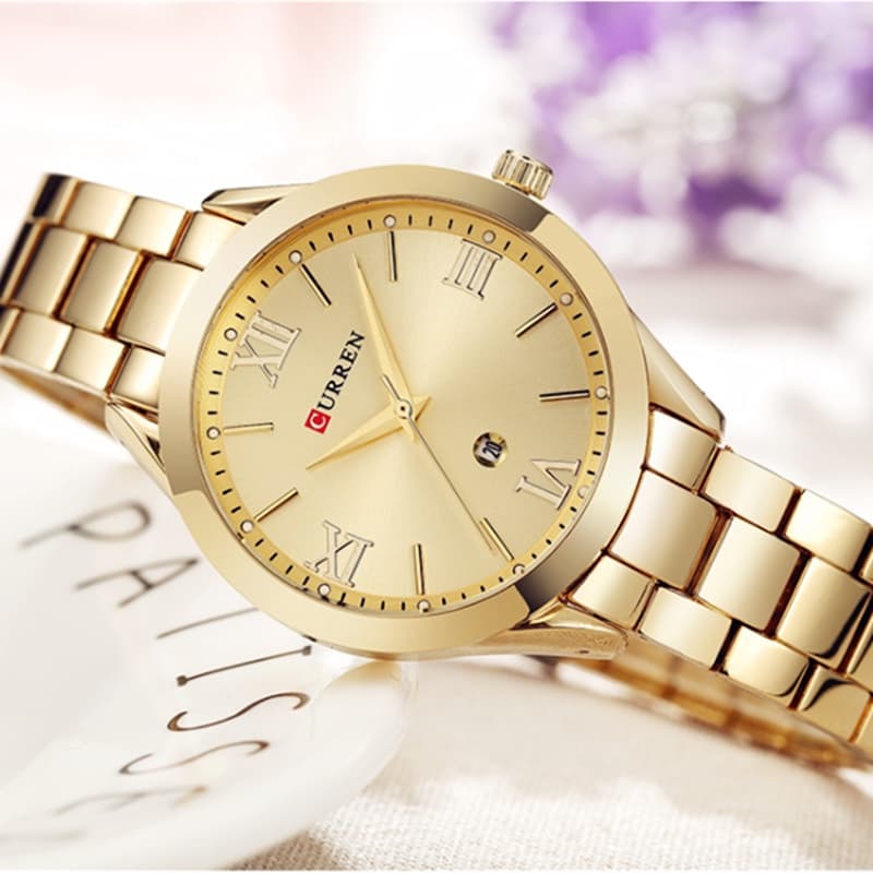 Curren Relógio De Ouro Das Mulheres Relógios Senhoras 9007 De Aço Pulseira Feminino Montre Femme 9007