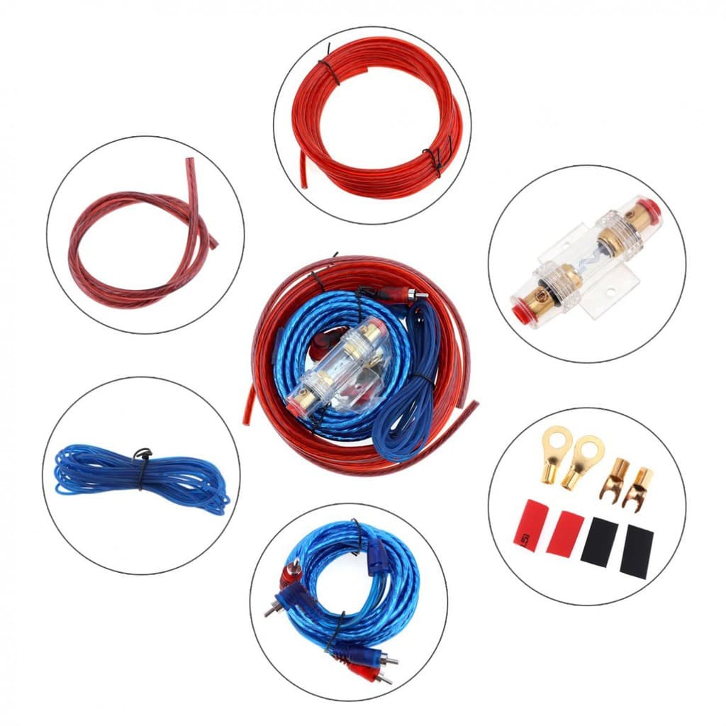 Amplificador De Potência Para Carro , Medidor 8/10 , Linha De Áudio , Kit De Fiação De Fio Com Cabo Fusível , Adequado A